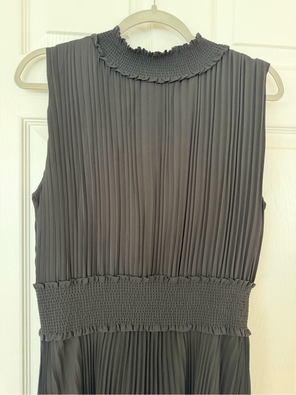 Nanette Lepore Black Sleeveless Pleated Maxi Dress